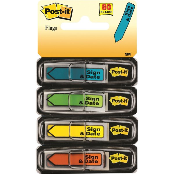 Post-It FLAGS, SET, SIGNHERE, 1/2"", AST PK MMM684SD